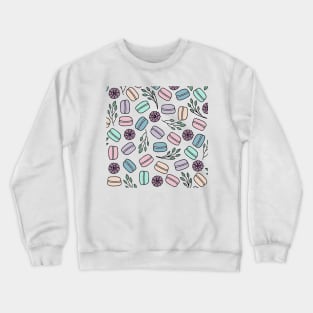 Macarons and Flowers | Dessert | French | Cafe | Macaroons Crewneck Sweatshirt